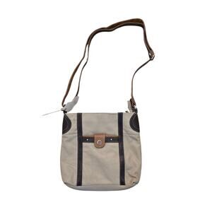 Unbranded‎ Cream Genuine Leather Classic Preppy Crossbody Medium Size Bag Purse